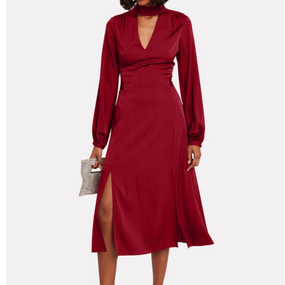 INTERMIX Victoria Silk Midi Dress